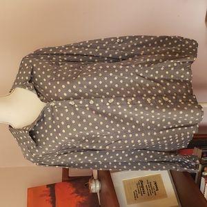 Torrid Sz 2 Chambray Polka Dot Blouse